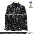 new The popular lady's 100% cotton long sleeve dots printing casual shirt with spread collar and one pocket